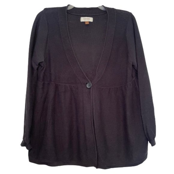 Sonoma Sweaters - SONOMA Black Cardigan Button Long Sleeve Top Sweater Balloon Sleeve XL